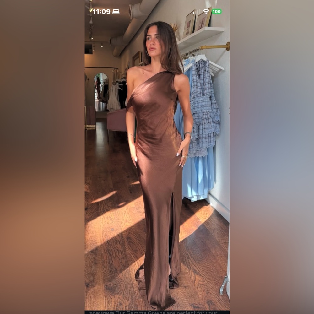 Brown off shoulder Runaway the label dress purchased from Zoey Reva - Small